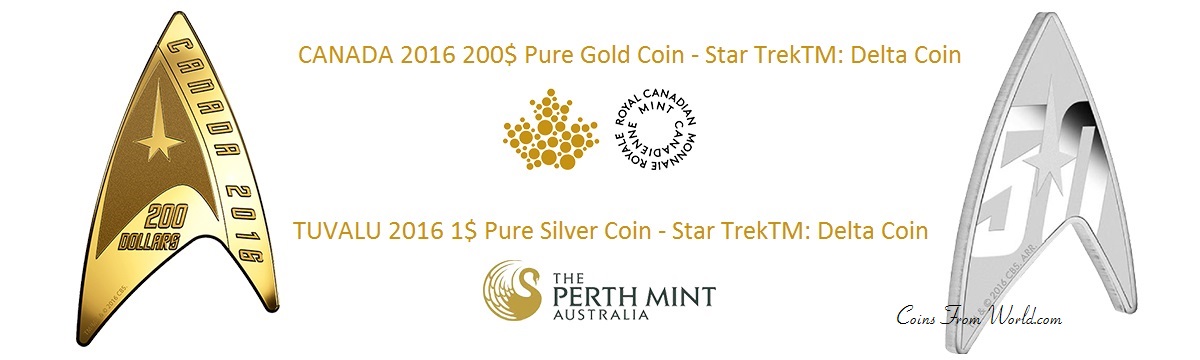 Canada 2016 - 200$ 50th Anniversary Star TrekTM: Delta Coin - Pure